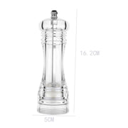 Acrylic Transparent Pepper Grinder Manual Pepper Grinder Ceramic Core Multi-Purpose Seasoning Bottle, Specification: 6 Inch