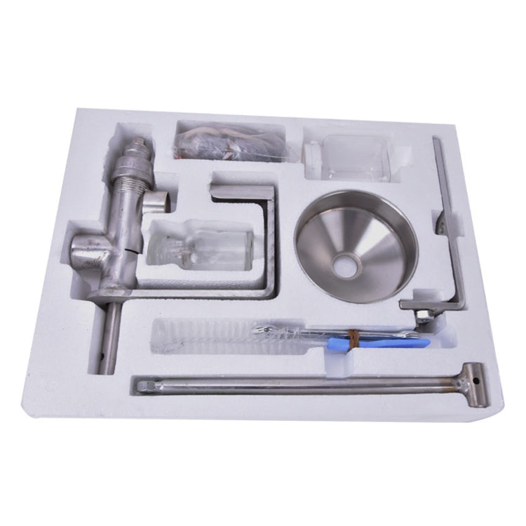Manual Peanut Nuts Seeds Oil Press Expeller Oil Extractor Machine(Silver)