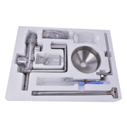 Manual Peanut Nuts Seeds Oil Press Expeller Oil Extractor Machine(Silver)