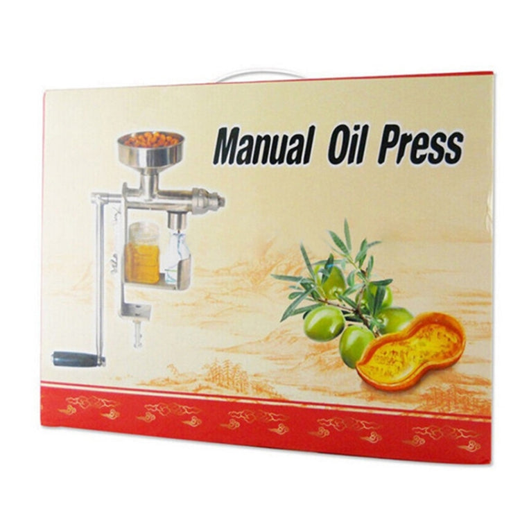 Manual Peanut Nuts Seeds Oil Press Expeller Oil Extractor Machine(Silver)