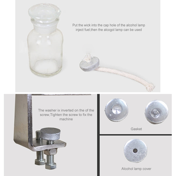 Manual Peanut Nuts Seeds Oil Press Expeller Oil Extractor Machine(Silver)