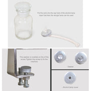 Manual Peanut Nuts Seeds Oil Press Expeller Oil Extractor Machine(Silver)