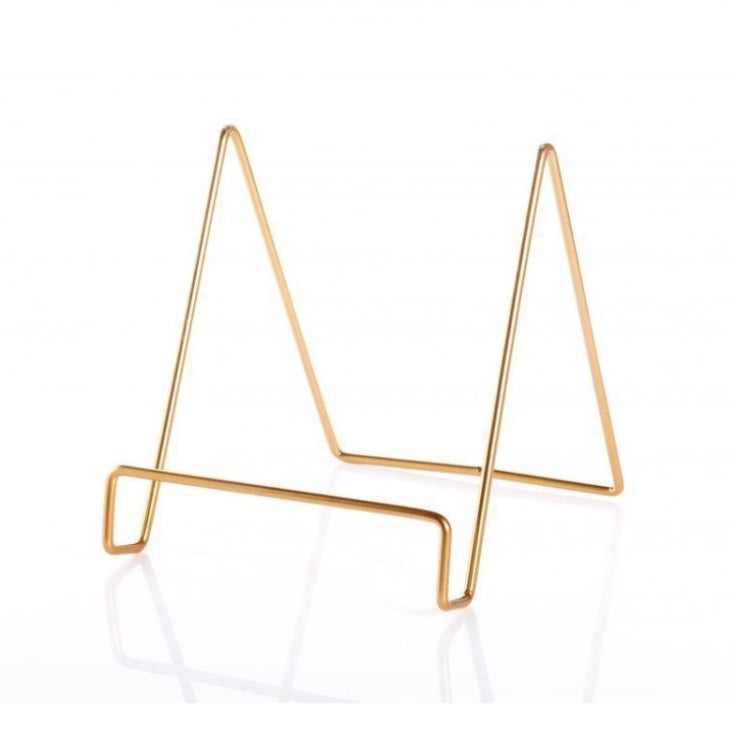 4 PCS Desktop Iron Art Plating Bracket for iPad / CD Display / Cookbook / Plate(Golden)