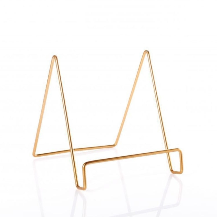 4 PCS Desktop Iron Art Plating Bracket for iPad / CD Display / Cookbook / Plate(Golden)