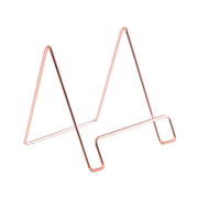4 PCS Desktop Iron Art Plating Bracket for iPad / CD Display / Cookbook / Plate(Rose Gold)