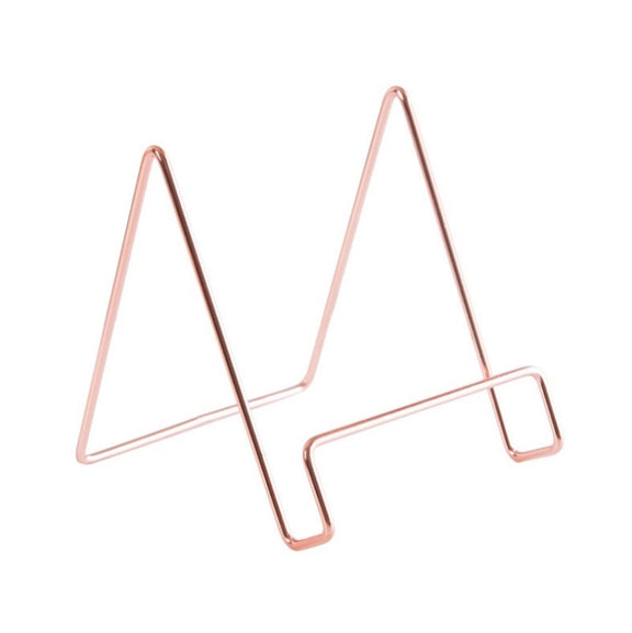 4 PCS Desktop Iron Art Plating Bracket for iPad / CD Display / Cookbook / Plate(Rose Gold)