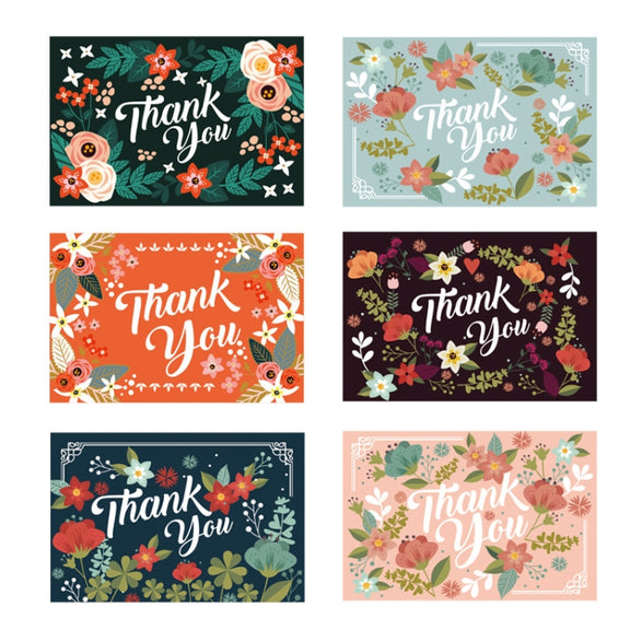 6pcs / Set Christmas Gift Greeting Card Holiday Greeting Message Card(Thank You Greeting Card)