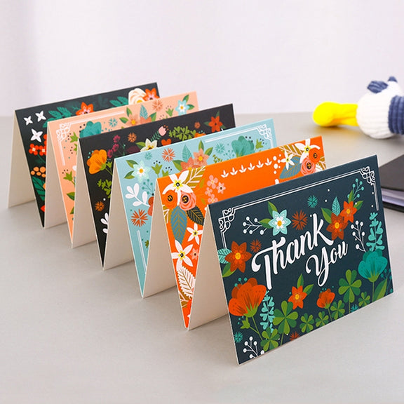6pcs / Set Christmas Gift Greeting Card Holiday Greeting Message Card(Thank You Greeting Card)