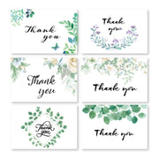6pcs / Set Thank You Card Creative Half-Fold Greeting Card with Envelope