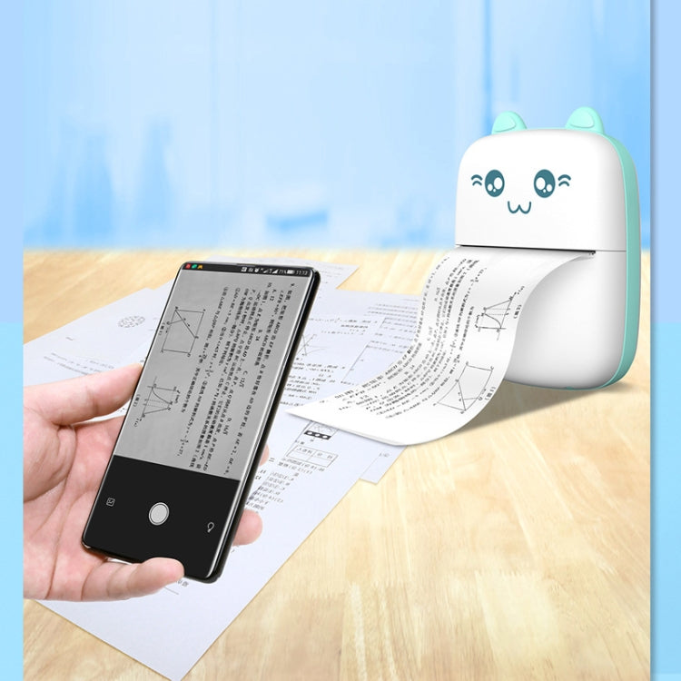 C9 Mini Thermal Printer Bluetooth Photo Printer Student Homework Mistakes Collections Printer(English Version Blue)