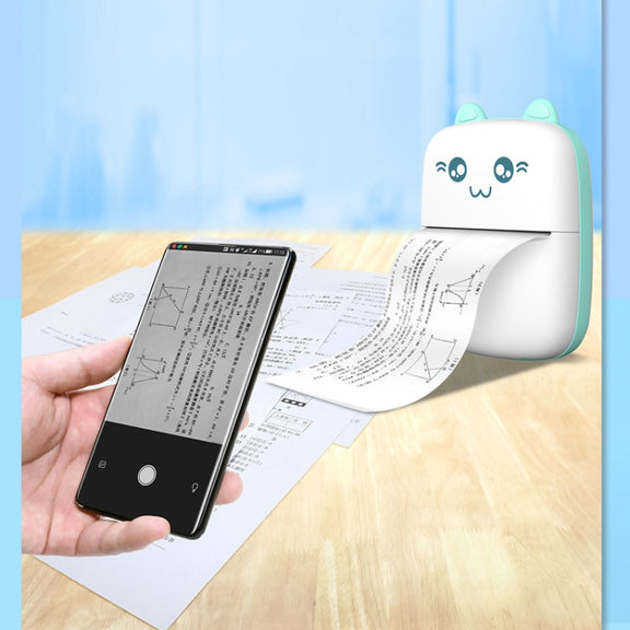 C9 Mini Thermal Printer Bluetooth Photo Printer Student Homework Mistakes Collections Printer(English Version Blue)