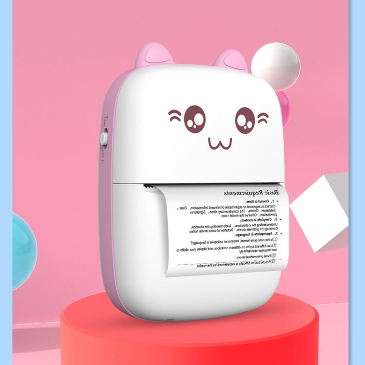 C9 Mini Thermal Printer Bluetooth Photo Printer Student Homework Mistakes Collections Printer(English Version Pink)