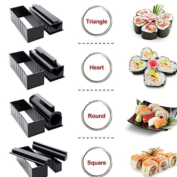 11 in 1 Sushi Mold With Sushi Knife Rice Ball Mold DIY Home Creative Sushi Roll Set