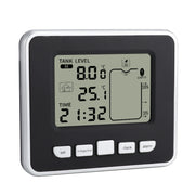 TS-FT002 Multifunctional Ultrasonic Electronic Water Tank Level Gauge With Indoor Temperature Thermometer Clock Display Water Level Gauge