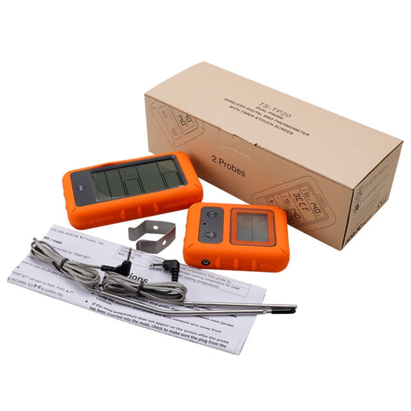 Wireless Food Thermometer Household Touch Screen BBQ Dual-Channel Kitchen  Thermometer