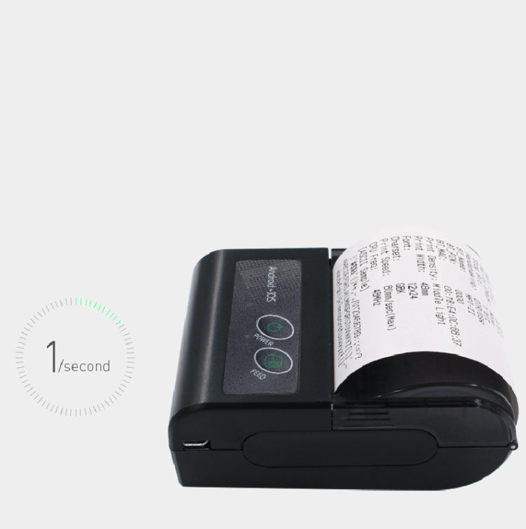 58HB6 Portable Bluetooth Thermal Printer Label Takeaway Receipt Machine, Supports Multi-Language & Symbol/Picture Printing, Model: EU Plug (English)