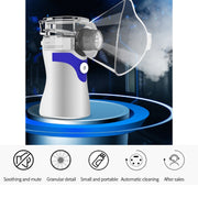YMK-W6 Children Adult Ultrasonic Portable Micro-Mesh Atomizer Household Handheld Two-Speed Adjustable Compression Atomizer(Green)