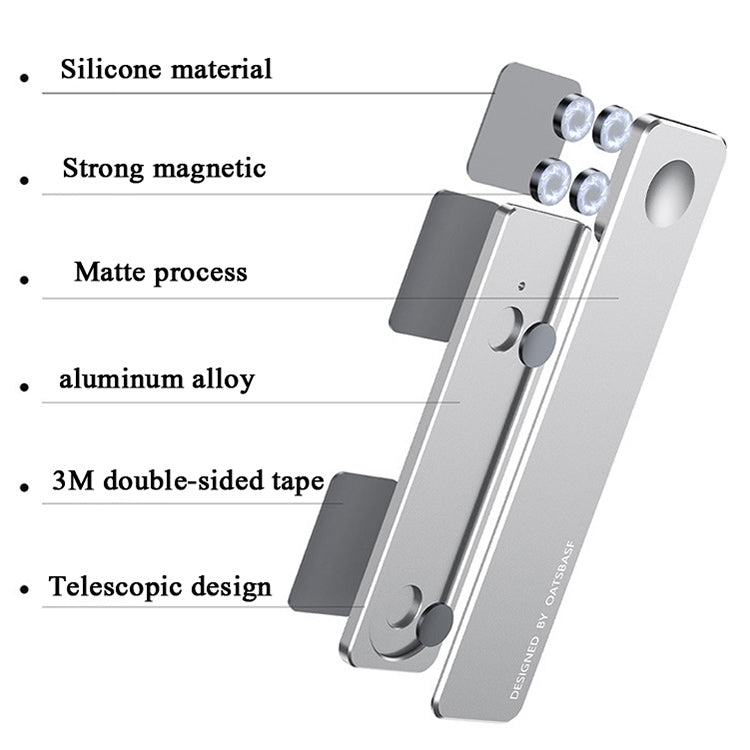 Oatsbasf  Mobile Phone Computer Sync Screen Aluminum Alloy Bracket Computer Expansion Bracket(Gray)
