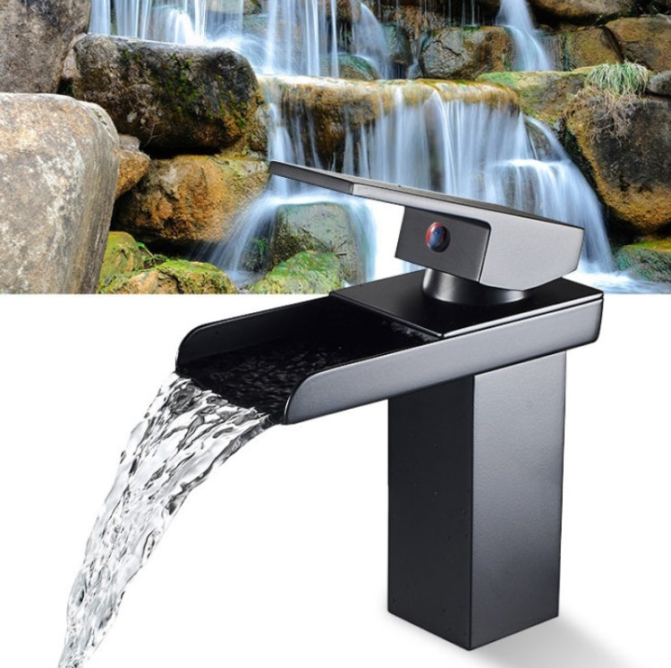 Bathroom Wide Mouth Faucet Square Sink Single Hole Basin Faucet, Specification: HT-81567 Electroplating High Type