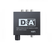 NK-C6 Optical Fiber To Analog Audio Converter Adjustable Volume Digital To Analog Decoder US Plug