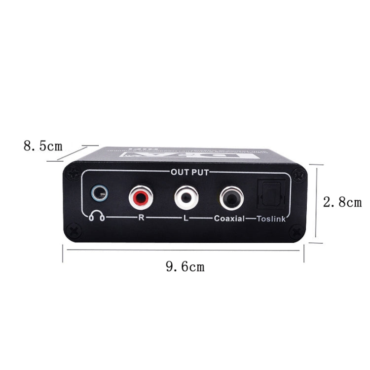 NK-C6 Optical Fiber To Analog Audio Converter Adjustable Volume Digital To Analog Decoder US Plug