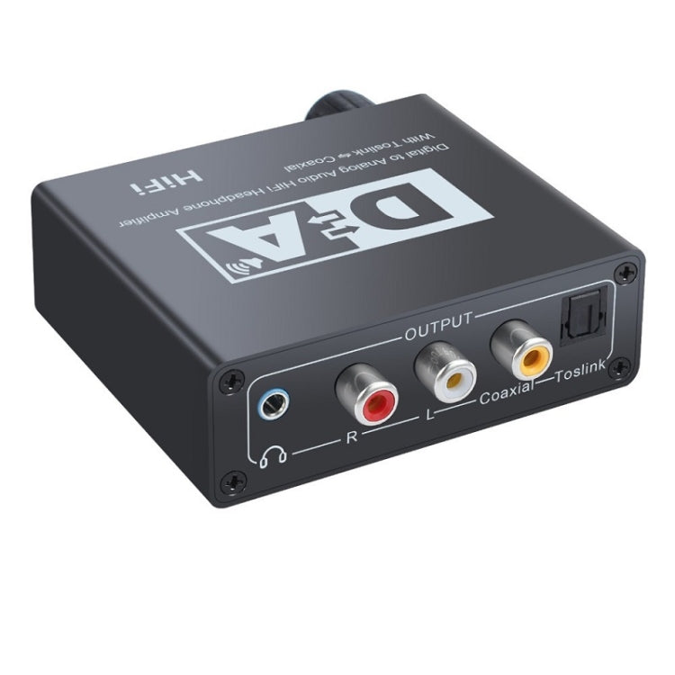 NK-C6 Optical Fiber To Analog Audio Converter Adjustable Volume Digital To Analog Decoder With USB Cable