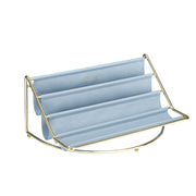 Desktop Racks Multi-Layer Wrought Iron Leather Storage Tray Keys Sundries Tablet Computers Watches Organize Creative Ornaments, Colour: Blue Large