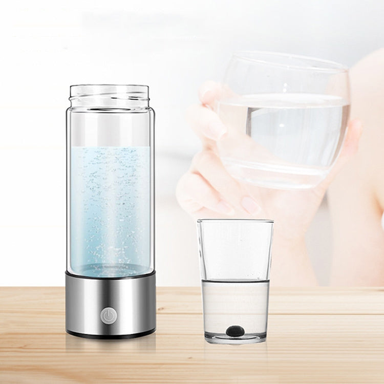 Portable Electrolyzed Water Cups Hydrogen-Rich Water Cups, Capacity: 420ml(Silver)