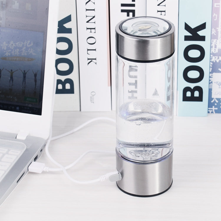 Portable Electrolyzed Water Cups Hydrogen-Rich Water Cups, Capacity: 420ml(Silver)