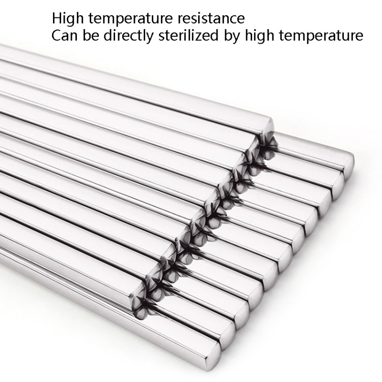 1 Pairs 304 Stainless Steel Chopsticks Non-Slip Tableware Adult Chopsticks