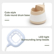 USB Charging LED Desk Light Eye Protection Lamp with Pen Holder and Phone Holder(CS276-4 Black)