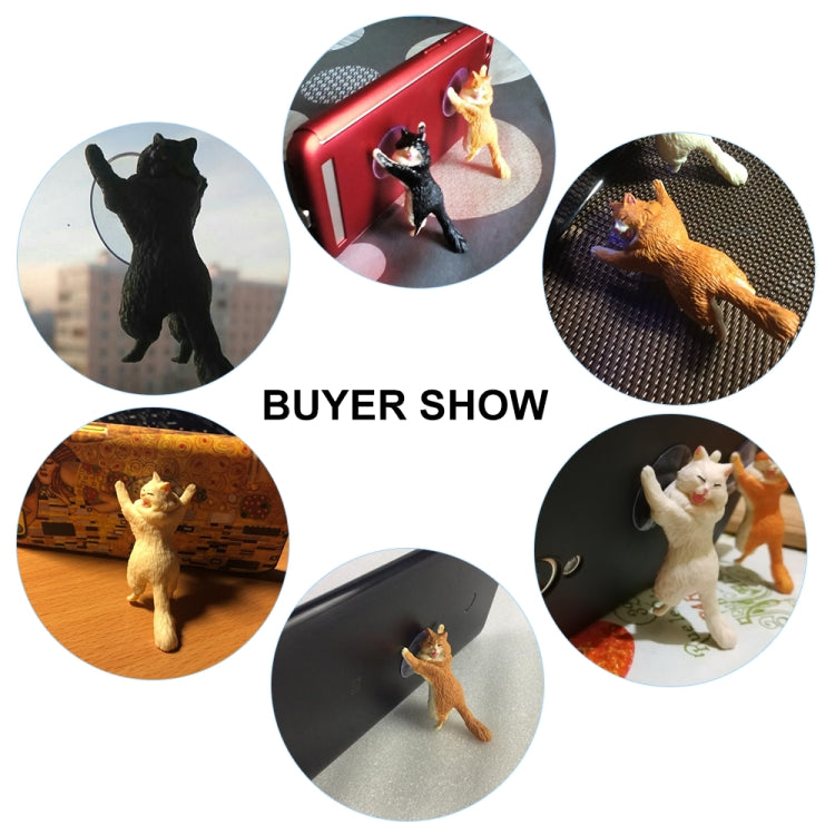 60 PCS Sucker Design Cute Cat Smartphone Holder(Orange)