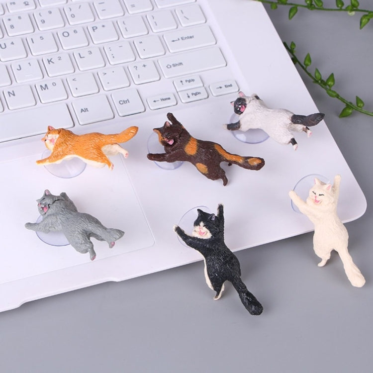 60 PCS Sucker Design Cute Cat Smartphone Holder(Brown orange)