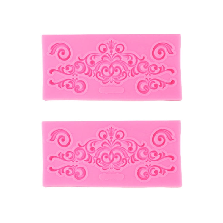2 PCS Fondant Cake Silicone Mold Hollow Embossed Border Frame Retro Photo Frame Mould(1 5th 17-153)