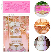 2 PCS Fondant Cake Silicone Mold Hollow Embossed Border Frame Retro Photo Frame Mould(1 5th 17-153)