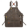 Canvas Apron Barber Roasting Cafe Gardening Woodworking Men And Women Canvas Work Clothes, Specification: Adult Models(Gray) - Aprons & Caps by PMC TechLife | Online Shopping South Africa | PMC TechLife