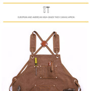 Canvas Apron Barber Roasting Cafe Gardening Woodworking Men And Women Canvas Work Clothes, Specification: For Children 47cm(Gray)