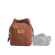 S.C.COTTON Liner Shockproof Digital Protection Portable SLR Lens Bag Micro Single Camera Bag Square Brown M - free shipping - PMC TechLife - Order now!