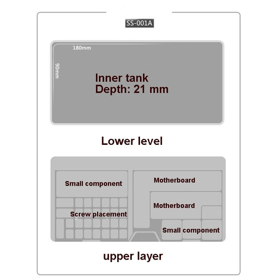 2 PCS Double-Layer Clamshell Mobile Phone Repair Parts Turnover Box Mobile Phone Disassembly  Screw Component Storage Box