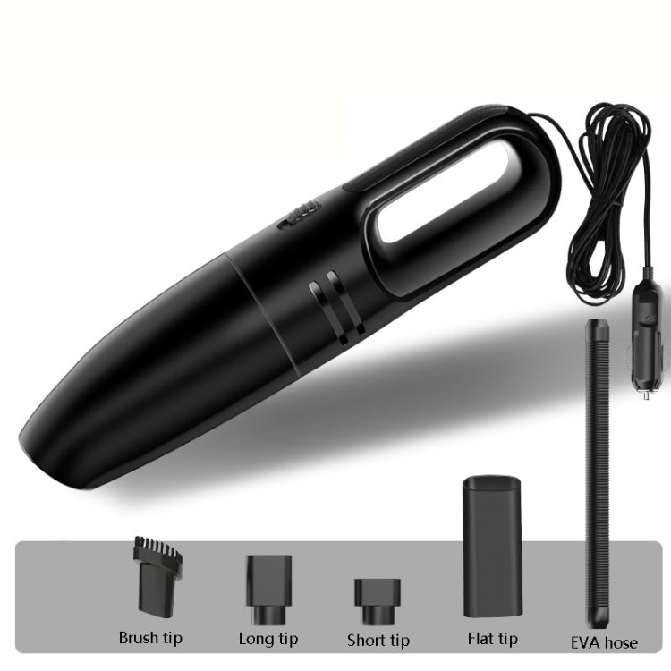 Car Handheld Portable Vacuum Cleaner Small Car Vacuum Cleaner Wired Black