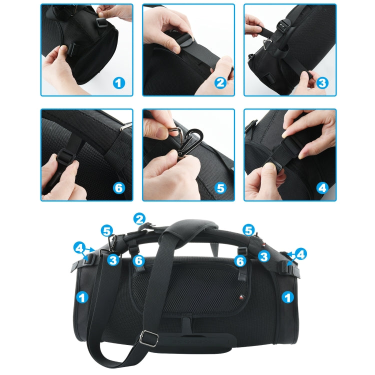 Portable Single-Shoulder Strap Speaker Storage Bag Accessories for JBL Boombox Storage Bag(Black)