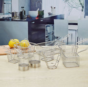 J13449 Stainless Steel Mini Fries Basket Restaurant Snack Bread Plate