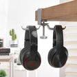 Universal Metal Headphone Double Bracket Headphone Hanger Desktop Lock Clip Headphone Display Shelf(Silver) - Anti-lost & Holder by PMC TechLife | Online Shopping South Africa | PMC TechLife | Buy Now Pay Later Mobicred