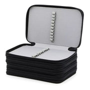 Solid Color Square Four-Layer Pencil Case Sketch Colorful Pencil Case With 72 Holes(Black)