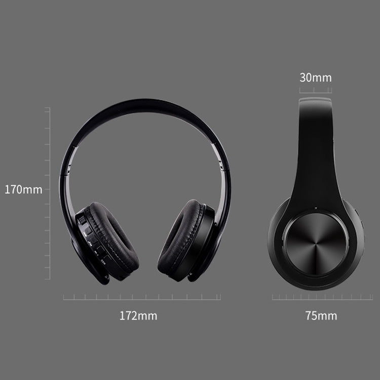 FG-69 Bluetooth Wireless Headset Subwoofer Mobile Computer Headset(Black)