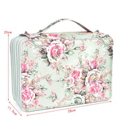 252 Holes Art Sketching Brush Colorful Lead Storage Large Capacity Portable Pencil Case(Blue)