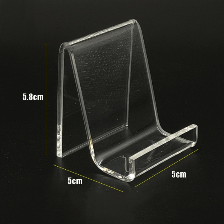 QH-040 10 PCS Acrylic Transparent Mobile Phone Display Stand(Transparent)
