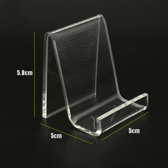 QH-040 10 PCS Acrylic Transparent Mobile Phone Display Stand(Transparent)