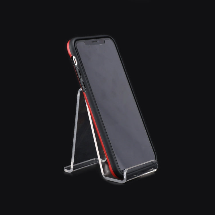 QH-018 10 PCS Acrylic Transparent Mobile Phone Display Stand(Transparent)