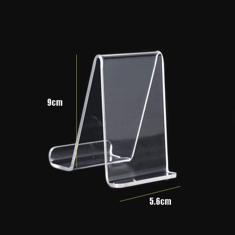 QH-018 10 PCS Acrylic Transparent Mobile Phone Display Stand(Transparent)